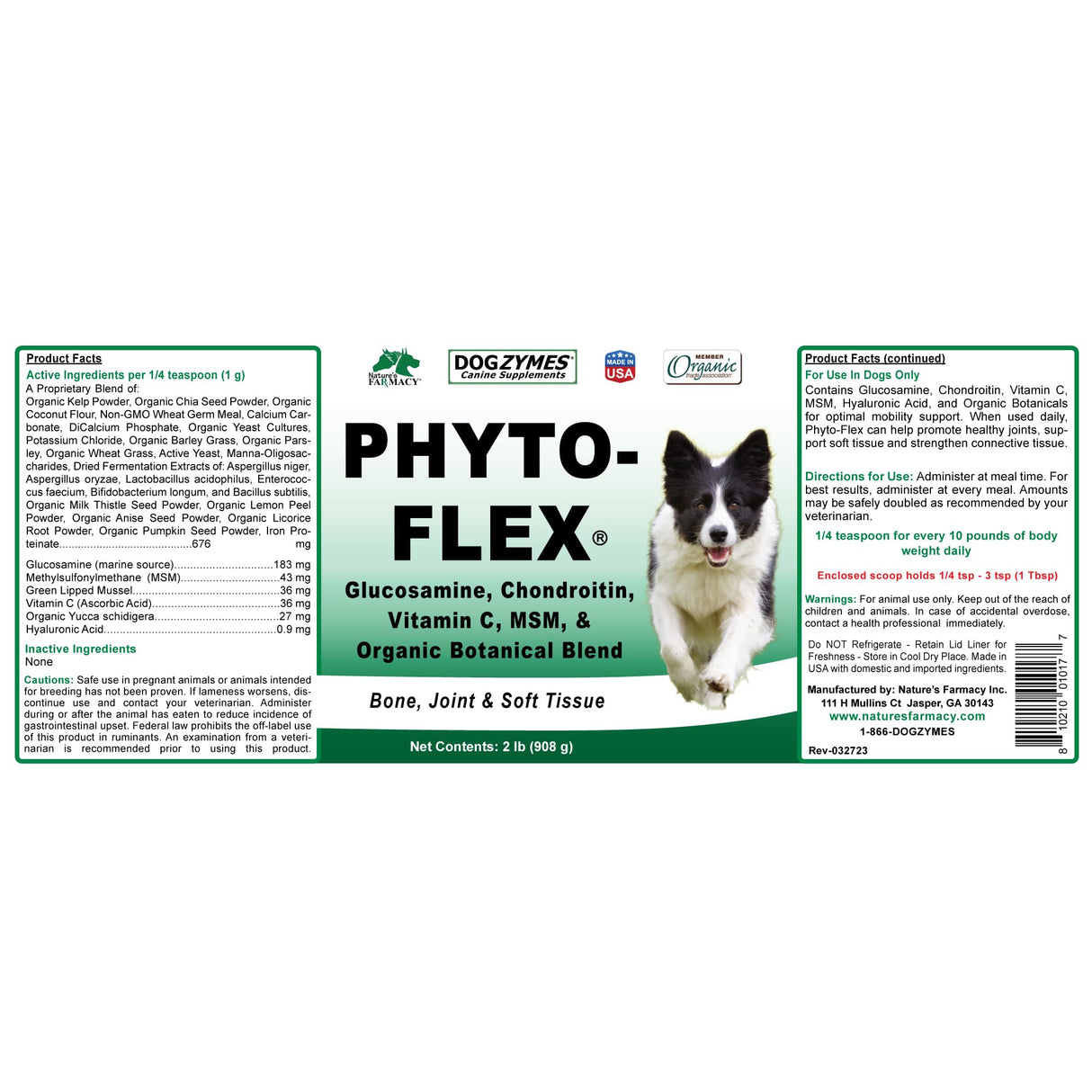 Dogzymes Phyto Flex - Glucosamine, Chondroitin, MSM and Hyaluronic Acid… (8 Ounce)