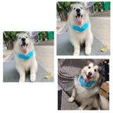 Cute Dog Bandana Cartoon Donuts Pet Dog Bib Neckerchief Cat Bandana Waterproof Pet Bib for Medium to Large Dogs Adjustable Pet Bandana Golden Retriever Alaskan Samoyed