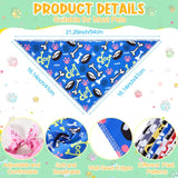 200 Pcs Dog Bandana Bulk Spring Summer Hawaii Pet Party Bandana Scarf Adjustable Puppy Kerchief Triangle Bibs Holiday Grooming Supplies for Small Medium Dogs Cat Costume Accessory Outfit(Dog Paw)