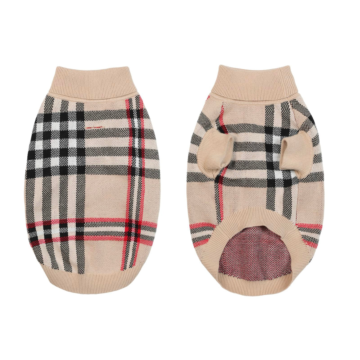 Small/Medium Dog Sweater, Warm Dog Winter Coat w/Sleeves, Comfortable High Neck & Leash Hole, Premium Dog Clothes for Golden Retriever-Best for Holidays, Daily Walks XXL Apricot
