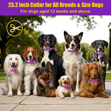 4 Pack Flea Collar for Dogs, Adjustable Flea & Tick Prevention Collars with Comb for Small Medium and Large Dog, Waterproof Flea Control Collar Safe for All Breeds, 25 inch