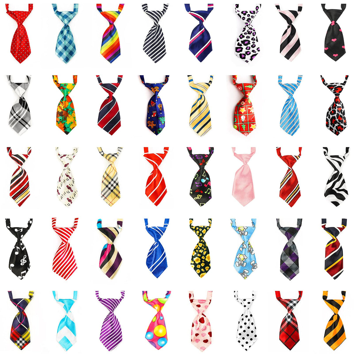 Segarty Dog Bow Ties, 40 Pack Bulk Neck Ties Costumes for Small Medium Dogs Puppy, Grooming Accessory Gift