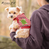 Parisian Pet Dog Shirt – 100% Cotton Shirts for Large Dogs – Sleeveless Puppy Vest – Red and White Striped Dog Apparel - Lightweight and Breathable Clothes for Dogs - Stretchy Summer Pet T Shirts
