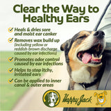 HAPPY JACK Ear Canker Powder (0.5 oz) Dog Ear Powder for Infections, Made in USA, Helps Allergies, Polyps, Overproduction of Wax