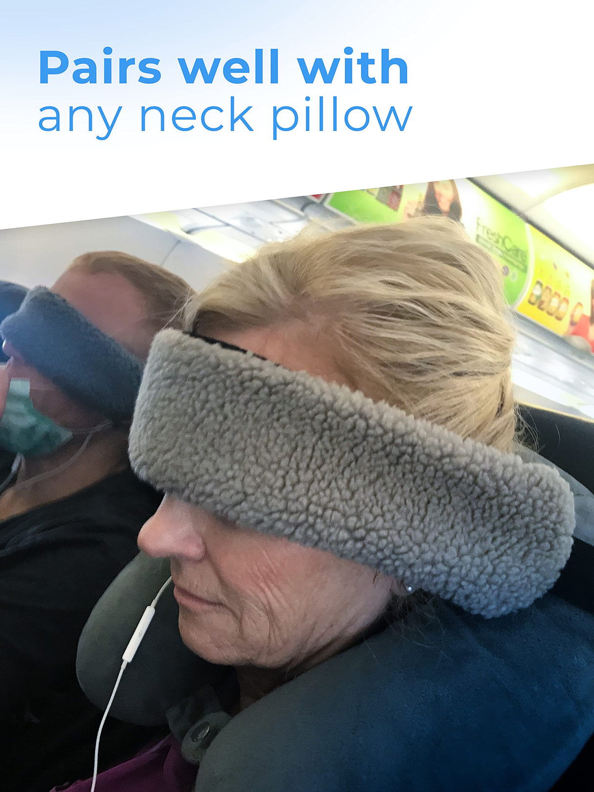 SeatSleeper The Travel Pillow Alternative That Stops Head Bobbing – Airplane Straps and Car Support Band Great on Upright Super Comfy & Neck Small Compact