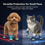 Breathable Shiny Boots for Dog Cats Night Walking Light Up Shoes for Dogs Cats Motion-Activated Visibility Pet Shoe (2 Pcs Shoes, 4)