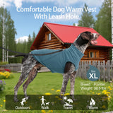 Leletail 2 Pack Dog Fleece Sweaters, Warm Dog Coat Fall/Winter Cozy Outfit, Stretchy Pet Sweatshirt Turtleneck Sleeveless with Leash Hole for Small Medium Large Dogs Indoor Outdoor (XS-2XL)