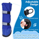 Hipaw Waterproof Dog Boots for Winter Snow Rain,Non-Slip Dog Shoes for Medium to Large Dogs,Extended Cuff Paw Protectors for Outdoor Walking Hiking