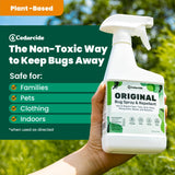 Cedarcide Original Bug Spray | Repel & Kill Fleas, Ticks, Mosquitoes, Mites, Ants & Chiggers | for use on People, Pets & Home | Natural Cedar Oil | Eco-Friendly | Quart