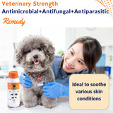 Lime Sulfur Dip – Concentrated Antimicrobial & Antiparasitic Solution for Itchy Skin, Mange, Ringworm & Dermatitis – Safe for Dogs, Cats, Puppies, Kittens, Horses, and Livestock (16 oz)