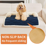 HAOMAIJIA Dog Couch Bed for Medium Dogs, Non Slip Pet Couch Covers for Sofa Thick Soft Washable Dog Couch Cover Protector All Seasons Universal Dogs and Cats Bed Mat (Navy Blue, Medium)