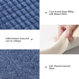 BVAGSS Reversible Dog Crate Pad, Memory Foam Pet Bed Mat, Soft Warm Machine Washable Sleeping Kennel Mattress for Small Medium Dogs XH079 (24''x18''x1.6'',Navy)
