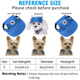 Geyoga 4 Pcs Dog Baseball Cap Sun Protection Dog Visor Hats Outdoor Sports Pet Sun Hat with Ear Holes and Adjustable Chin Strap for Puppy Small Pet