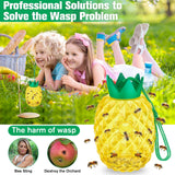 Wasp Traps Catcher - Honey Bee Trap, Insect Catcher, Wasp Trap, Bee Trap, Outdoor Wasp Deterrent Killer, Reusable Insects Traps Bee Catcher for Hornets, Yellow