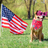Shyyween 108 Pcs 4th of July Dog Bandanas Bulk Patriotic Bandanas for Dog Independence Day Pet Scarf Bibs Soft Triangle Flag Neckerchief Adjustable Washable Holiday Scarf for Pet Costume Accessories