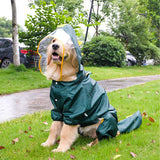 Harikaji Dog Raincoat, Tail Protect Legs Cover Dinosaur Cosplay Raincoat Costume Cute Animals Pattern Raincoat Jacket for Medium Large Dogs 4XL