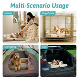 COZY KISS Orthopedic Dog Bed for Medium Small Size Dog, Dogs Crate Bed, L Shaped Foam Anti-Slip Bottom Pet Cat Sofa with Washable Removable Cover, Suitable for Pet Up to 40 lbs, 30x20x6.5 inch, Beige