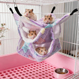 Covzoe 6 Pieces Rat Hammocks for Cage, 3 Layer Guinea Pig Hideout Bed, Ferret Hammocks Soft Hamster, Playing Sleeping Accessory for Small Animal Chinchilla Squirrel