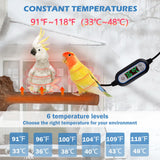 Heated Bird Perch Birdcage Heater Birds Warmer for Cage Adjustable Temperature Winter Birds Heater for Parrots Conure Cockatiels Parakeets Small Bird