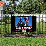 Donald Trump 2024 Flag Trump Survived Shot At Election Rally Flags Trump Fist Pump Fight Tapestry for Indoor Outdoor Bannar 3X5 Ft