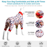 LovinPet Large Dog Outfit - Space Snow Prints, Lightweight Pullover Large Puppy Pajamas, Full Coverage Dog Pjs, Pitbull Onesie, Pet Pajamas for Dogs, Pitbull Clothes, White 3XL