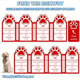 BECROWM Dog Boots for Winter Snowy Day Water-Resistant Dog Shoes for Small Medium Large Dogs Paw Protectors for Outdoor Hiking Walking (Red, 3# (Width 2.0inch) for 27-38lbs)