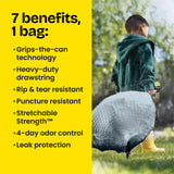 Tall Kitchen Drawstring Trash Bags - Odorshield 13 Gallon White Trash Bag, Febreze Fresh Clean, 110 Count