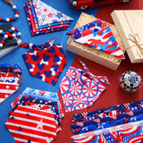 Shyyween 108 Pcs 4th of July Dog Bandanas Bulk Patriotic Bandanas for Dog Independence Day Pet Scarf Bibs Soft Triangle Flag Neckerchief Adjustable Washable Holiday Scarf for Pet Costume Accessories