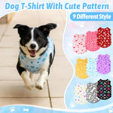 Hillban 9 Pcs Dog Shirts for Small Dogs Female Summer Colorful Sleeveless Dog T Shirts Cute Puppy Tank Top Breathable Pet Vest Stretchy Dogs Clothes for Daily Wear(Chest 15-17" Neck 11" Back 13.5")