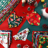 Kacctyen 200 Pcs Christmas Dog Bandana Bulk for Groomers Winter Holiday Triangle Bandanas with Christmas Patterns Soft and Adjustable Kerchief Scarf for Small Medium Large Dogs Cats Pets Grooming