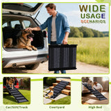 Dog Ramp for Car, SUV & Truck - Portable Pet Ramp Steps with Anti-Slip Ladder Non-Slip Surface, Extra Wide Steps for Large Dog Up to 250LBS, 55" L x 17.3" W Surface for SUV, Truck, Bed, Couch