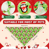 Preboun 100 Pcs Christmas Dog Bandanas Bulk Xmas Bandanas for Dogs Triangle Kerchief Bibs Scarf for Pet Xmas Costume Photo Props Accessories Pet Shops Adoption Events, 25 Styles(19.7 x 13.8 x 13.8)
