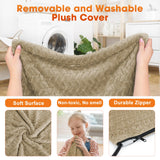 GASUR Heated Cat Bed, Waterproof Cat Heating Pad Indoor w/Timer, Temp Adjustable Pet Heating Pads for Cats Dogs, Auto Power-Off, Cats Warming Bed w/Remove Washable Cover, Anti-Chew,35''x24'', Large