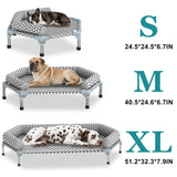 Orthopedic Dog Bed for Small Dogs - Removable Bolsters & cleanable Cover,Elevated Outdoor Dog Bed,Raised Dogs Bed,Easy to Assemble,Up to 75 lbs,Small