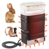 74 oz Heated Rabbit Water Bottle, Large Rabbit Water Dispenser No Drip, Bunny Bottle, Heated Small Animal Drinker for Pets, Rabbits, Guinea Pigs, Hamster, Ferrets, Birds, Mouse, Rats(1 Pack)