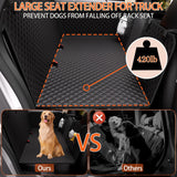 Chilino Back Seat Extender for Dogs - Large Space, Waterproof Dog Car Seat Cover for Back Seat with Hard Bottom Holds 420lbs, Upgraded Material Waterproof Pet Car Bed Dog Hammock for Car, SUV,Truck