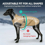 SKIPGEAR Dog Winter Vest with Fur-Safe Buckle (No Hook & Loop), Water-Repellent Fleece Lined Jacket, 360° Reflective, Leash Hole & Leg Straps, Adjustable for Hiking & Active Dogs (Brown, X-Small)