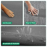 Elevated Dog Bed Raised Outdoor Dog Cot for Large Dogs, Installation Requires No Tools, Frame with Washable Cooling Breathable Mesh Anti-Slip Feet, Indoor Pet Bed, Grey, 43.3 Inches