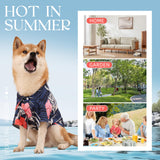 Kercynar Dog Shirt, Hawaii Dog Shirt Dog Style Floral Cool Clothes Hawaiian Shirts for Small Dogs Owner and Pet Shirts are Sold Separately