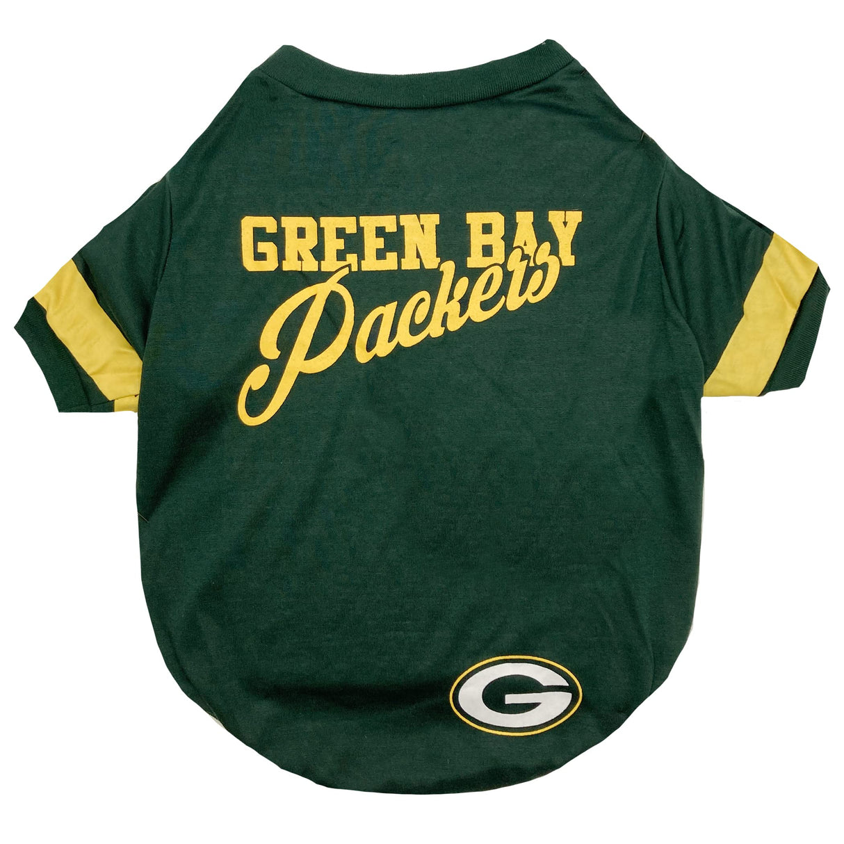 Green Bay Packers Dog & Cat T-Shirt, Small. NFL Team Football Shirt - New Stripe Design, Durable & Cute PET TEE Outfit