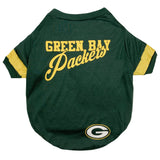 Green Bay Packers Dog & Cat T-Shirt, Small. NFL Team Football Shirt - New Stripe Design, Durable & Cute PET TEE Outfit