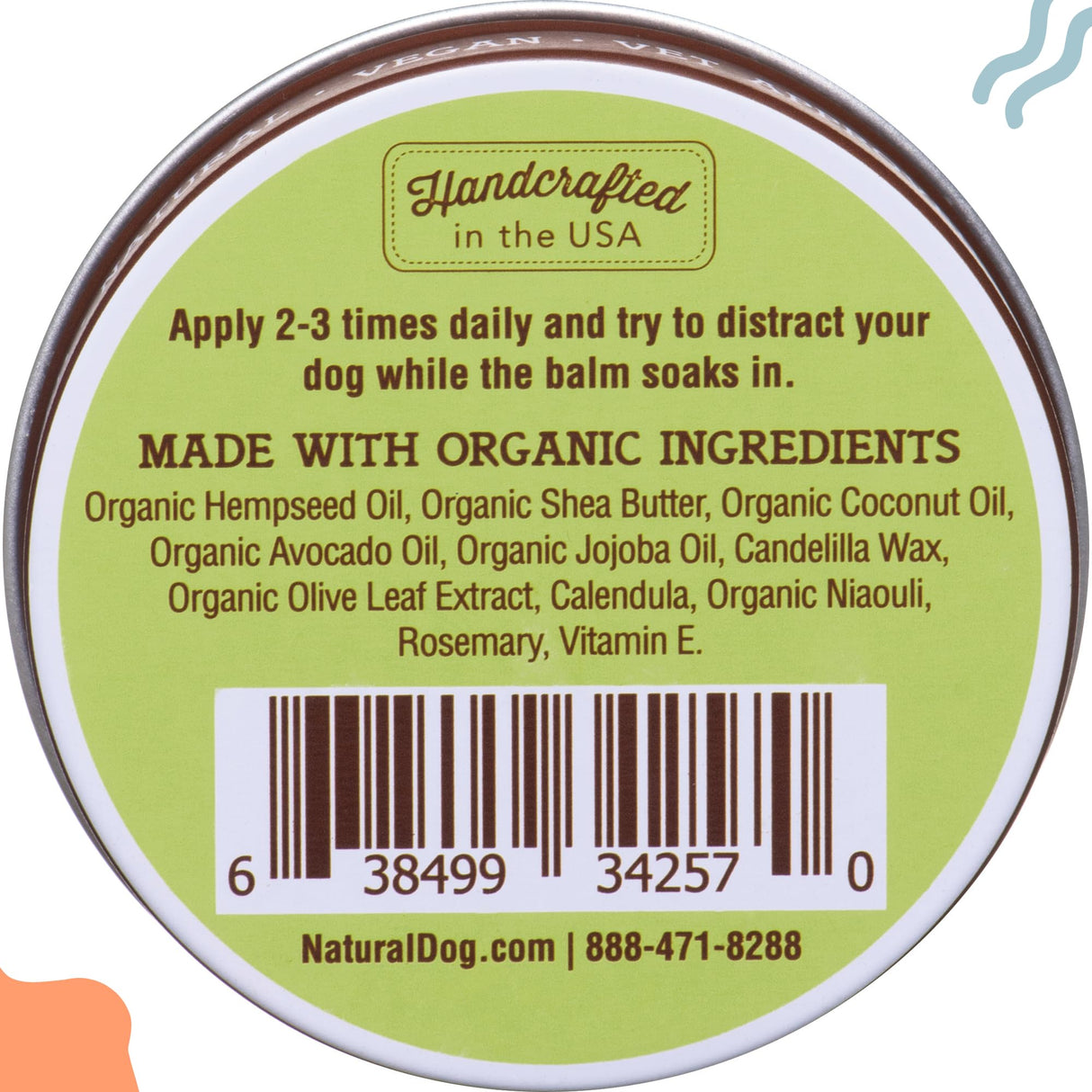 Natural Dog Company Wrinkle Balm for Dogs – Dog Wrinkle Balm for Skin Folds, Facial Creases & Wrinkles, Lick-Safe Wrinkle Cream for Bulldogs, Pugs & Bully Breeds, Daily Winter Skin Care, 4 oz Tin