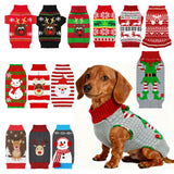 AXIIJGL Dog Christmas Costume Elf Outfit for Dogs with Leash Hole Small Dog Christmas Outfits Pullover Gray Clothes for Dachshund Chihuahua Frenchie