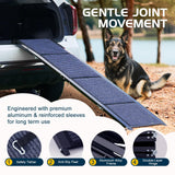 Docred Dog Ramp for Car, 67" L x 19.7" W Dog Ramps for Large Dogs, Extra Wide Pet Ramp with Non-Slip Surface for Medium & Large Dogs to Get in Car, SUV & Truck, Supports Up to 250 Lbs
