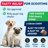 STRELLALAB Anal Gland Support Chews - Scoot Treatment - Digestive Enzymes, Prebiotics & Fiber Supplement for Dogs Digestion & Gut Health. Proprietary Blend of Beet, Psyllium, Dandelion & Pumpkin 120Ct