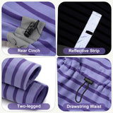 Winter Coat for Dogs - Warm Dralon Cold Weather Coat, Soft Fleece Jacket, Striped Pajamas with Drawstrings, Long Sleeves Jumpsuit Anti Hair Shedding, Reflective Onesie Clothes for Small Dogs