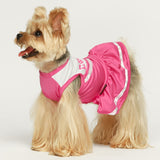 Fitwarm Cheerleader Dog Costume, Sporty Cheer Dog Dress for Small Dogs Girl, Pet Clothes Cat Outfits, Pink White, XS