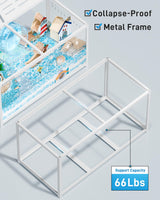 BUCATSTATE Hamster Cage 3.0: Metal Large Rat Cage Stackable with Top Access Easy Assemble 47L x 23.6W x 25.5H Inches Dwarf Syrian Hamster Tank for Gerbil Mouse (7.8 ft², White)