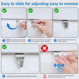 Amuille Vinyl Siding Hooks Hanger 10 Pack, Heavy Duty Siding Clips for Hanging on Patio, No-Hole Needed Stainless Steel Siding Hook to Decor Wreath Things for Horizontal Vinyl Siding