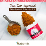 Herbsmith Pure Krill - Wild-Caught Antarctic Krill - Just 1 Ingredient - Astaxanthin for Dogs - Ready-to-Use Omega 3s – Alternative to Krill Oil for Dogs - 75g